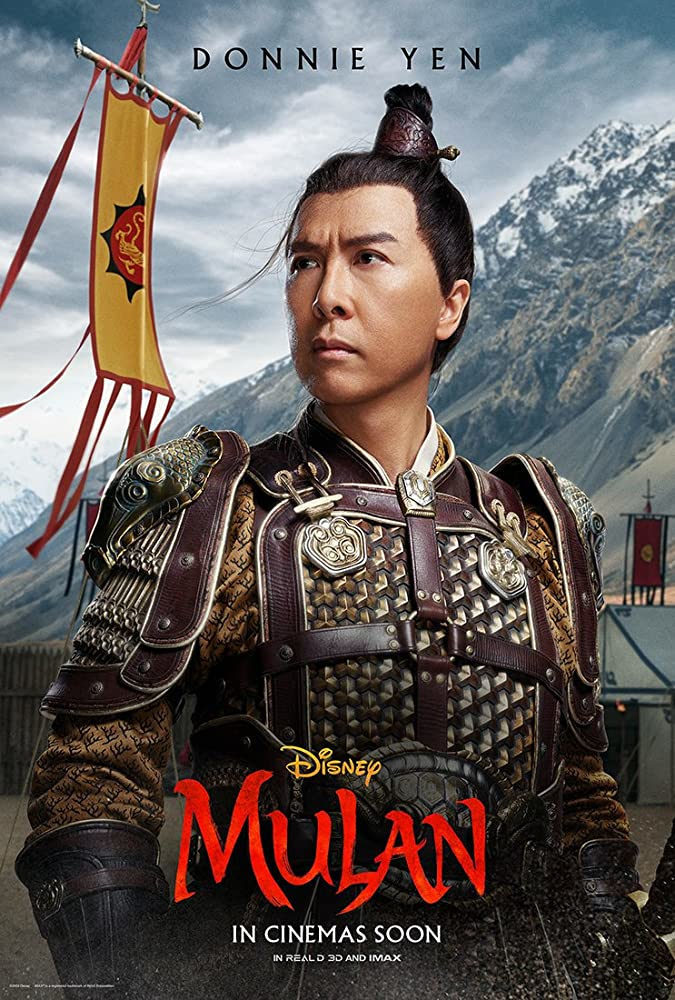 دانی ین در پوستر فیلم سینمایی «مولان» (Mulan)